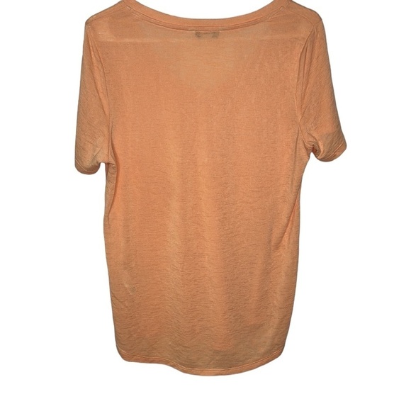 Athleta‎ Breezy Scoop V Neck Tee Women's Size Medium Orange Lightweight Flowey - Picture 4 of 8